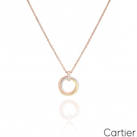 Cartier Tri-Colour Gold Diamond Trinity Pendant B7058700